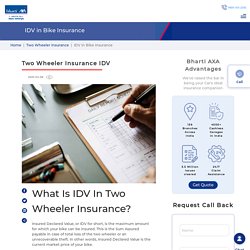 IDV In Bike Insurance