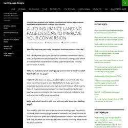 Auto insurance landing page designs to improve your conversion
