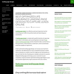 life insurance landing page designs to capture leads online