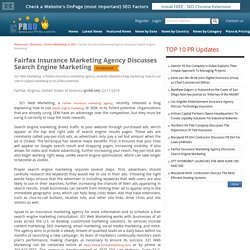 Fairfax Insurance Marketing Agency Discusses Search Engine Marketing