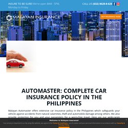 Car Insurance Policy Philippines - Malayan Insurance