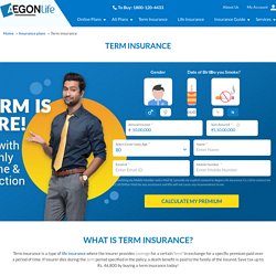 Term Insurance: Term Plans & Policies starting @ Rs.295/month