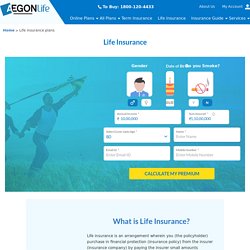 Life Insurance Policy – Buy Life Insurance Plans Online in India – Aegon Life