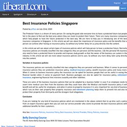 Best Insurance Policies Singapore