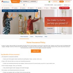 Home Insurance - Buy or Renew Home Insurance Policy Online at ICICI Bank