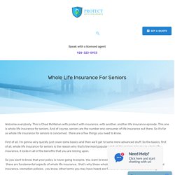 Whole Life Insurance For Seniors - Protect With Insurance