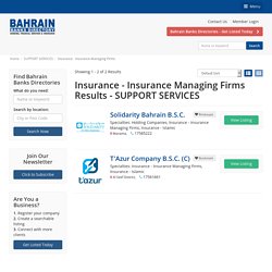 Insurance managing Firms in Bahrain