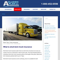 short term commercial truck insurance company