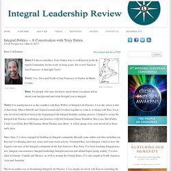 Integral Politics – A Conversation with Terry Patten