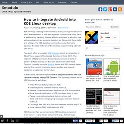 How to integrate Android into KDE Linux desktop