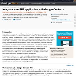 Integrate your PHP application with Google Contacts