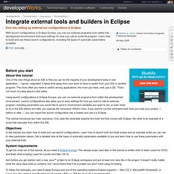 Integrate external tools and builders in Eclipse