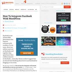 How To Integrate Facebook With WordPress « Smashing Magazine