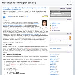 How to Integrate Virtual Earth Maps with a SharePoint List