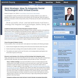 Web Strategy: How To Integrate Social Technologies with Virtual