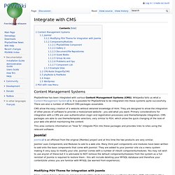How To:Integrate with CMS - PGVWiki