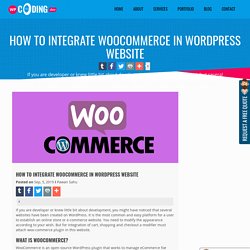 Integrate WooCommerce In WordPress Website