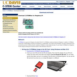 UC Davis Center for Integrated Computing and STEM Education » Download and Install