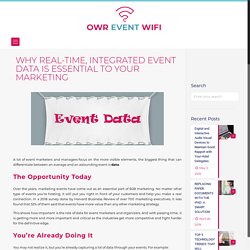 WHY REAL-TIME, INTEGRATED EVENT DATA IS ESSENTIAL TO YOUR MARKETING