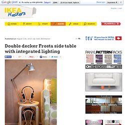 Double decker Frosta side table with integrated lighting
