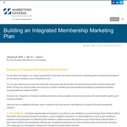 Building an Integrated Membership Marketing Plan