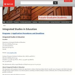 Integrated Studies in Education