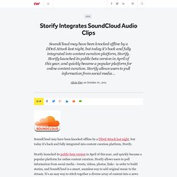Storify Integrates SoundCloud Audio Clips