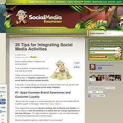 26 Tips for Integrating Social Media Activities