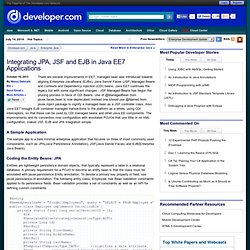 Integrating JPA, JSF and EJB in Java EE7 Applications