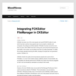 Integrating FCKEditor FileBrowser in CKEditor