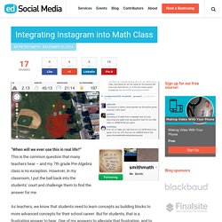 Integrating Instagram into Math Class