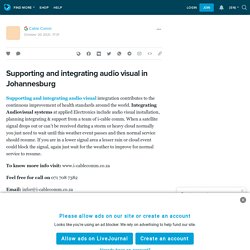 Supporting and integrating audio visual in Johannesburg : ext_5813015 — LiveJournal