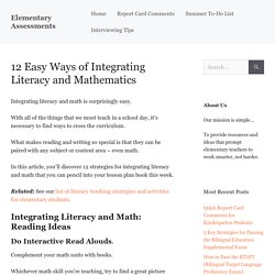 12 Easy Ways of Integrating Literacy and Math