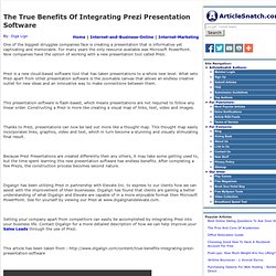 The True Benefits Of Integrating Prezi Presentation Software