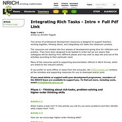 Integrating Rich Tasks - Introduction