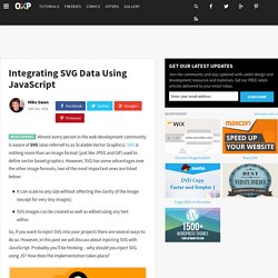 Integrating SVG Data Using JavaScript
