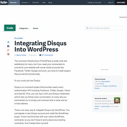 Integrating Disqus Into WordPress