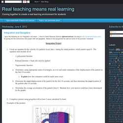 Real teaching means real learning: Integration and Geogebra