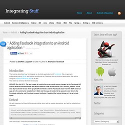 Adding Facebook integration to an Android application