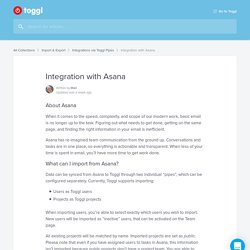 Integration with Asana