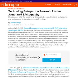 Technology Integration Research Review: Annotated Bibliography