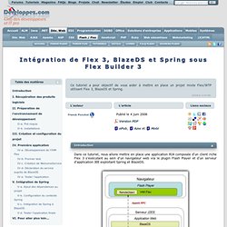 Intégration de Flex 3, BlazeDS et Spring sous Flex Builder 3