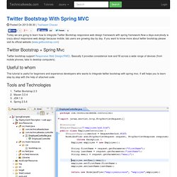 Integration of Twitter Bootstrap Form and Spring MVC Framewok