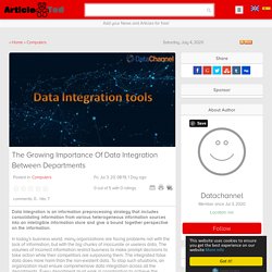 The Growing Importance Of Data Integration Between Departments Article