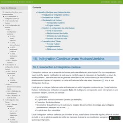 16. Intégration Continue avec Hudson/Jenkins — documentation Tuleap derniere version