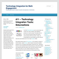 #11 – Technology Integration Tools: Educreations