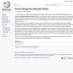 Service Integration Maturity Model