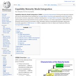 Capability Maturity Model Integration