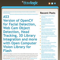 AS3 Version of OpenCV for Facial Detection, Web Cam Object Detection, Head Tracking, 3D Library Integration and more with Open Computer Vision Library for Flash - web, mobile, game + interactive development » AS3 Version of OpenCV for Facial