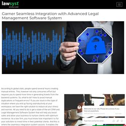 Garner Seamless Integration with Advanced Legal Management Software System - Lawsyst